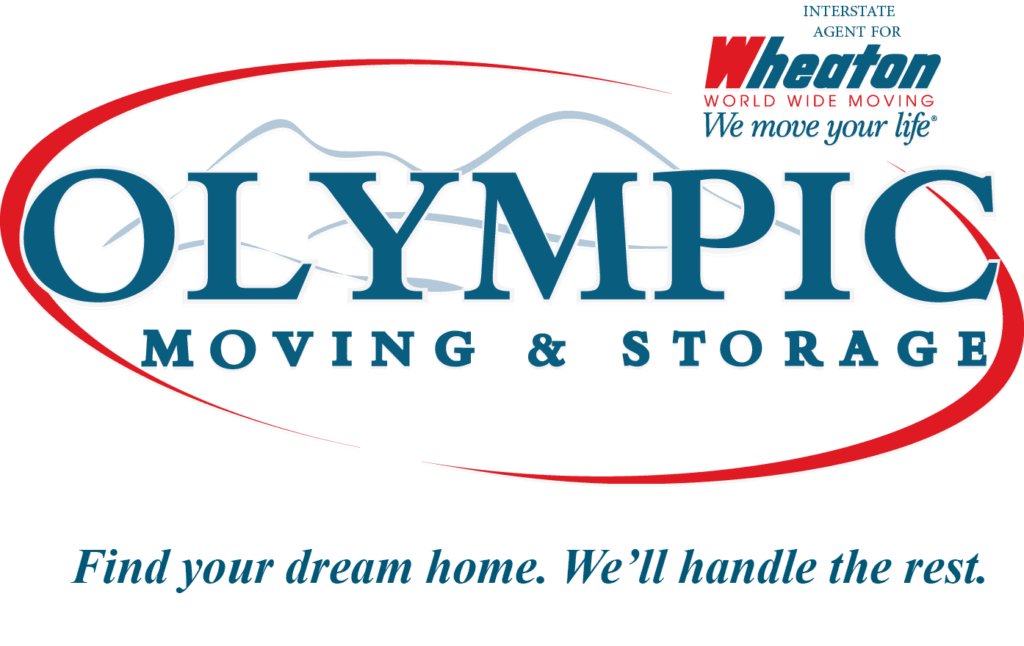 Olympic Moving & Storage logo: A sleek design with a mountain peak.